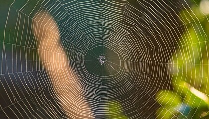 Close-up of a perfectly constructed circular arachnid creation, nature's design