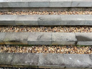 Front View Natural Stone Steps Landscaping And Design