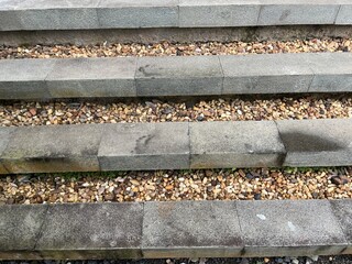 Front View Natural Stone Steps Landscaping And Design