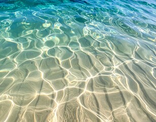Close-up of clear water surface with light reflections