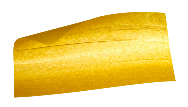 Abstract Curved Golden Yellow Textured Paper Background Isolated - Powered by Adobe