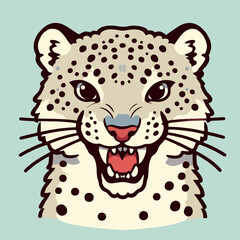 Illustration of a long-fanged leopard