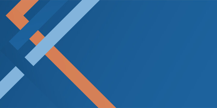 Abstract geometric background. Dynamic blue shapes composition with orange lines. Abstract background modern hipster futuristic graphic simple - Powered by Adobe