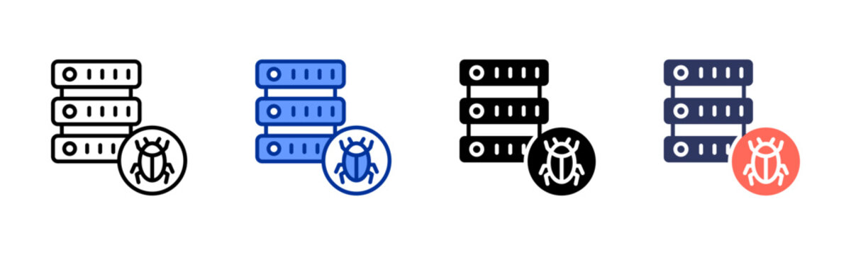 Damaged Database icon sheet multiple style collection