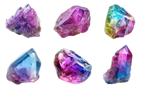 Beautiful Gemstone side view isolate on transparency background