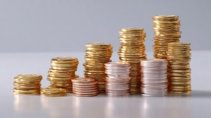 Coin Stack Growth: Finance, Investment, Wealth, Money
