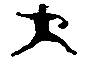 野球選手のシルエット