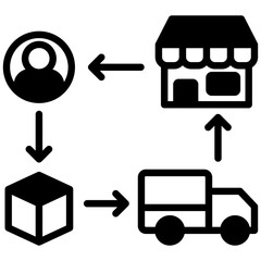 Supply Chain  Icon