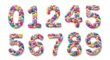 Colorful Crochet Numbers Collection for Crafts and Education