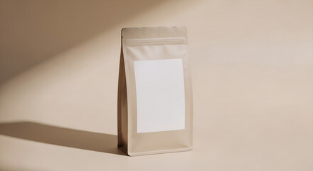Minimalist Tea Packaging Mockup with Organic Paper Texture and Soft Glow