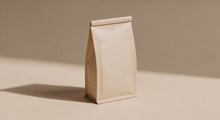 Modern Minimalist Tea Packaging Mockup with Soft Light and Shadow Detail