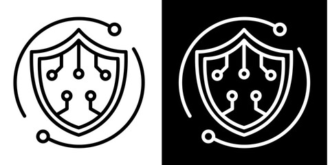 Security  Icon Set White Style Collection