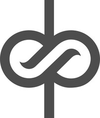 monogram script letter d p or q b. Classic and script.