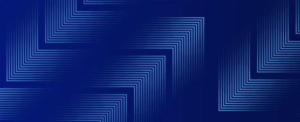 blue abstract background with geometric square line patterns in the corners, Modern creative trendy design in vector illustration