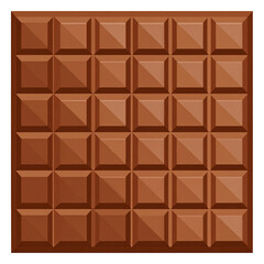 A whole chocolate bar with evenly shaped square pieces.