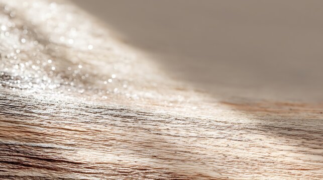 Pale oak wood background with soft sunlight reflection and smooth neutral tone, lower third focused texture creating elegant minimal layout for business presentation or marketing design