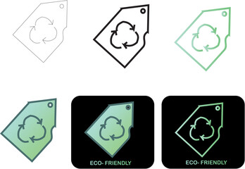 Eco-Friendly Gradient Tag Icons A Minimalist Collection for Sustainable Branding