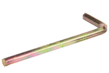 Hex key Dirty Old isolated on white background