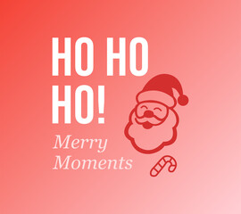 ho ho ho christmas greeting card