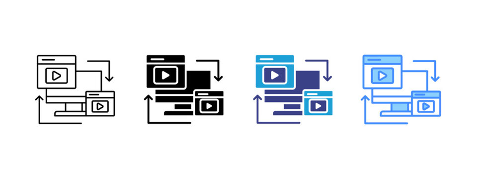 Republishing icon set multiple style collection