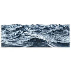 Horizontal Ocean Waves Surface View, Generative AI