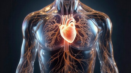 Transparent human head composed of glowing digital circuits representing artificial intelligence and neural connection