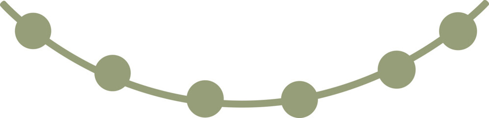 Minimalist Geometric Star and Circle Garland