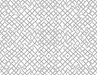 Naklejka premium A symmetrical pattern of gray, hand-drawn lines on a white background, creating an intricate mesh-like design