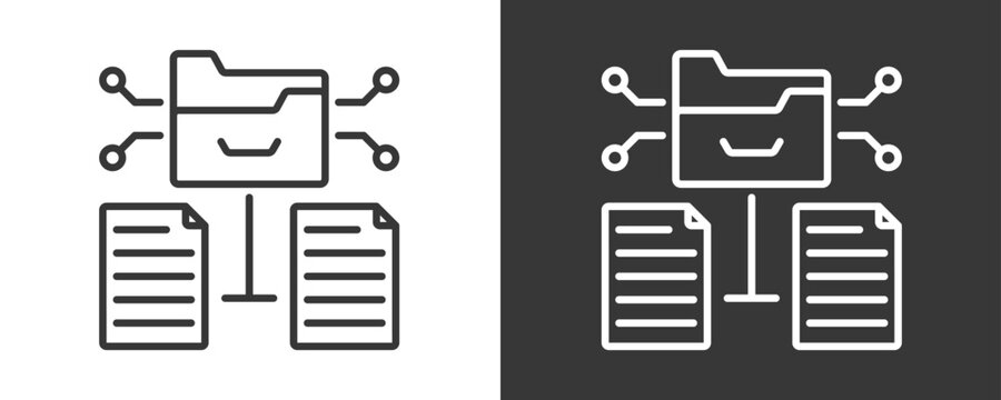 Data Transformation Icon Set Multiple Style Collection