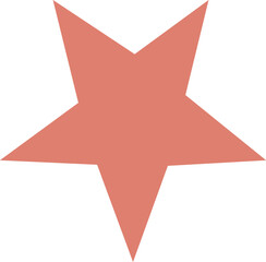 Rose Colored Star Illustration on Black