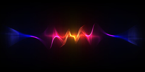 Music equalizer sound wave illustration vector. Basic RGB