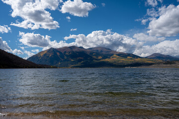 lake and mountains