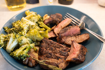 steak with vegetables
