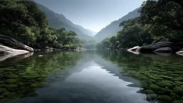 Mountains and Rivers Depend on Each Other for Tranquility and Poetry
