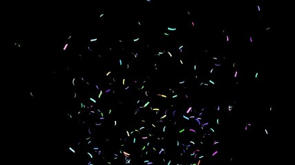 Sparkling gold confetti and colorful falling star particles create a magical Christmas night celebration - Powered by Adobe