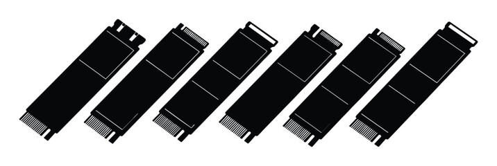 M2 solid state drive SSD six different views