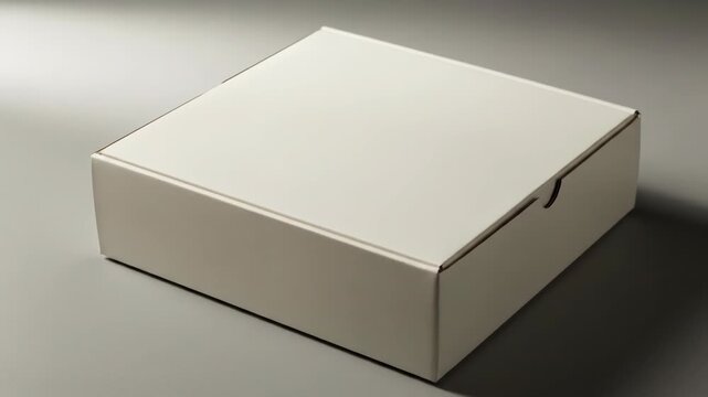 Cream box on grey