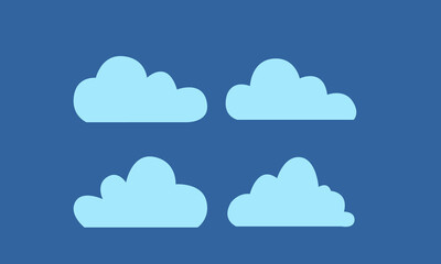 Obraz premium cloud icon on blue background