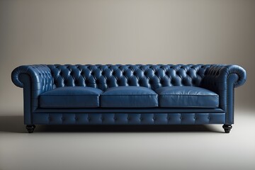 Blue Leather Sofa