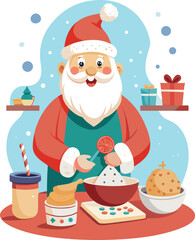 Christmas Santa Claus Vector Art for T-Shirts, Cute and Artistic Santa Claus T-Shirt Vector, Santa Claus Vector T-Shirt Designs