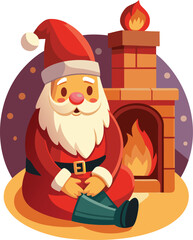 Christmas Santa Claus Vector Art for T-Shirts, Cute and Artistic Santa Claus T-Shirt Vector, Santa Claus Vector T-Shirt Designs