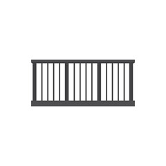 Ornate Wrought Iron Balcony Railing Vector Isolated on White