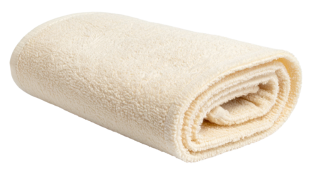 roll of chamois cloth isolated on white background