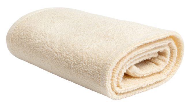 roll of chamois cloth isolated on white background