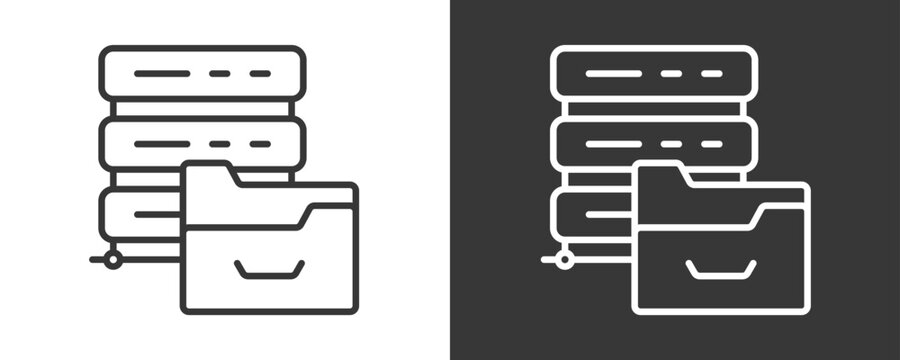 Data Storage Icon Set Multiple Style Collection