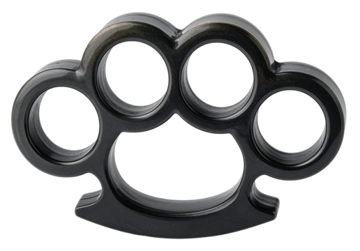 black brass knuckle isolated on white background