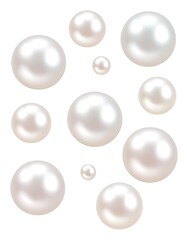 Obraz premium Pearl cluster on white background