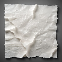 Obraz premium White Torn Paper Texture Background with Deep Folded Creases
