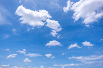 clear blue sky background,clouds with background, Blue sky background with tiny clouds. White fluffy clouds in the blue sky. 