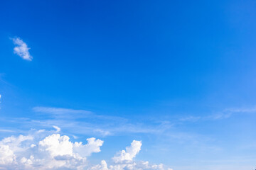 clear blue sky background,clouds with background, Blue sky background with tiny clouds. White fluffy clouds in the blue sky. 